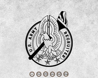 United State Army Recruiter Seal Logo Svg, Usa Army Recruiter Emblem, Army Recruiter Logo svg, Us Army Recruiter Eps Png, Dxf, Svg Cut Files