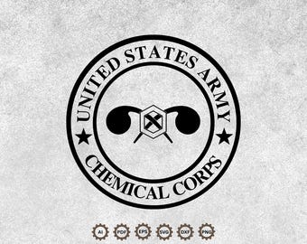 US Army Chemical Corps Seal Svg, Chemical Corps Logo, Chemical Corps Badge, UACC Seal Svg Cricut and Silhouette Cut Files.