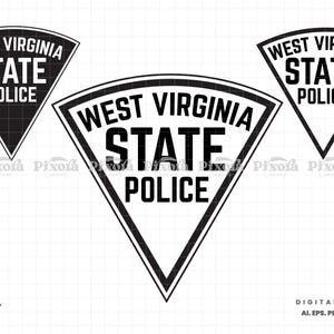 West Virginia State Police SVG-paket, Virginia State Police-logotyp, Virginia State Police Cricut- och silhuettklippfiler
