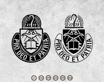US Army Chaplain Corps Crest Svg Bundle, Pro Deo Et Patria Logo, Army Chaplains Corps Branch Insignia Svg Cricut & Silhouette Cut Files.