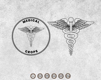 US Army Medical Corps Branch Svg Bundle, Medical Corps Branch Insignia Cricut & Silhouette Cut Files.
