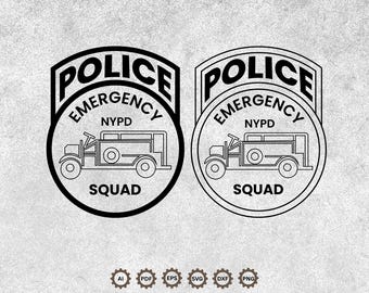 New York City Police Department Emergency Service Unit SVG Bundle, NYPD Emergency Service Unit emblem svg Cricut & Silhouette Cut File.