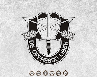 US Army Special Forces Airborne Svg, De Oppresso Liber Logo, Special Forces Svg, Military Logo, Special Forces Cricut & Silhouette Cut Files