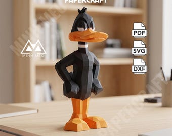 Black Duck Papercraft, 3D Low Poly Paper Model, Pepakura Template, DIY Paper Sculpture, Printable PDF