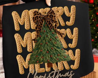 Feliz Navidad Árbol de Navidad de Hilo PNG, Lazo Navideño de Leopardo Coqueto PNG, Diseño Navideño de Leopardo a Crochet, Hilo Imitación PNG, Es la Temporada PNG, Navidad