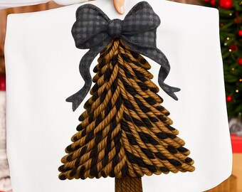 Árbol de Navidad de leopardo PNG, Árbol de Navidad de leopardo sintético con hilo de gancho PNG, Bordado PNG, Sublimación de invierno, PNG navideño, PNG de Navidad