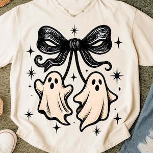 Ghost Bow PNG, Ghost Cherries Png, Halloween Ghost Png, Halloween Png, Spooky Season Png, Black Lace Bow Png, Halloween Girly Png, Fall Png