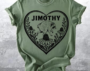 Comfort Colors® Jimothy Shirt, Short Spine Raccoon T-Shirt, Trendy Raccoon Meme Shirt, Short King Trash Panda Tee, Women Tee, Funny Raccoon