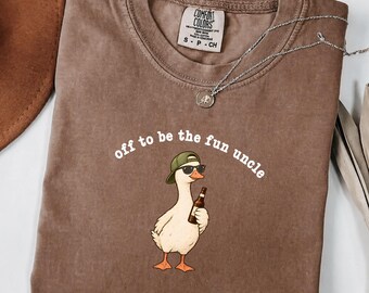 Funny Uncle Shirt, Funcle Shirt, Comfort Colors Cool Uncles Club Tee, Off To Be Fun Uncle Tee, Sarcastic Goose Shirt, Uncle Announcement
