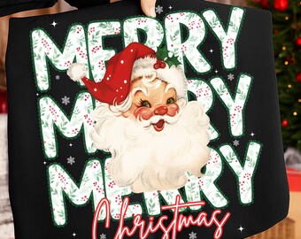 PNG de Feliz Navidad con flores coquetas, PNG de lazo navideño preppy, PNG de Papá Noel navideño, PNG de cuadros rojos a cuadros, PNG de Papá Noel retro, PNG navideño femenino