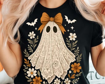 Cute Lace Ghost Png, Lace Ghost Coquette PNG, Ghost Halloween Png, Girly Lacey Ghost Png, Halloween Lace Bow Png, Spooky Season Png, Fall
