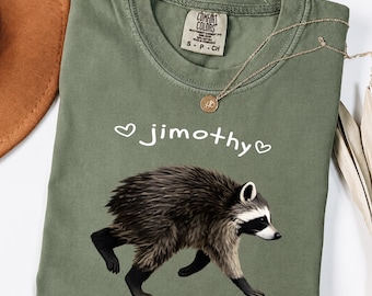 Comfort Colors® Jimothy Raccoon Shirt, Famous Seattle Viral Meme Tee, Short Spine Raccoon Tshirt, Cute Trash Panda Shirt, Be a Jimothy Shirt