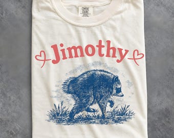 Comfort Colors Jimothy Raccoon Shirt, Be a Jimothy Shirt, Funny Raccoon T-Shirt, Viral Seattle Raccoon Tee, Short Spine Raccoon T-Shirt