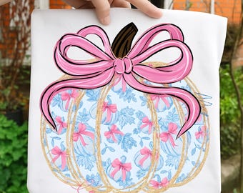 Calabaza rosa coqueta Grandmillennial PNG, Coqueta Grandmillennial PNG, Otoño PNG, Calabaza Png, Lazo de otoño Png, Grand PNG, Moderno PNG, Preppy