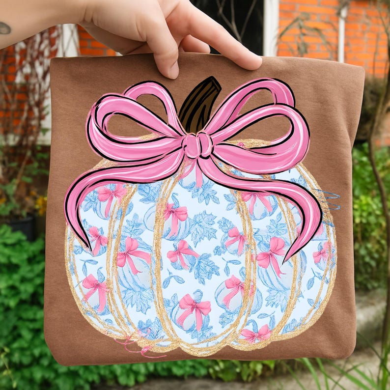 Coquette Rosa Pumpa Grandmillennial PNG, Grandmillennial Coquette PNG, Höst PNG, Pumpa PNG, Höstrosett PNG, Grand PNG, Trendig PNG, Preppy PNG bild 7