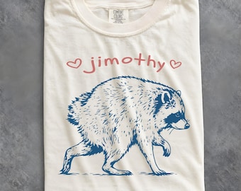 Comfort Colors Jimothy Raccoon Shirt, Short Spine Raccoon Shirt, Famous Seattle Raccoon Tee, Cute Trash Panda Shirt, Jimothy Viral Meme Tee