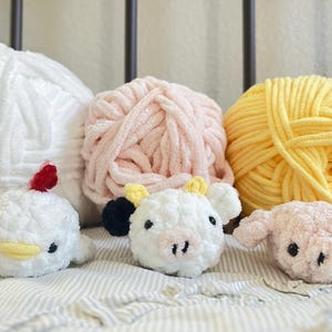 Crocheted farm animal set | baby toys | farm toys | stuffed animals