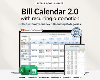 Bill Tracker Spreadsheet Google Sheets Bill Calendar Excel Bill Planner Budget Calendar Template Bill Payment Tracker Simple Budget Tracker