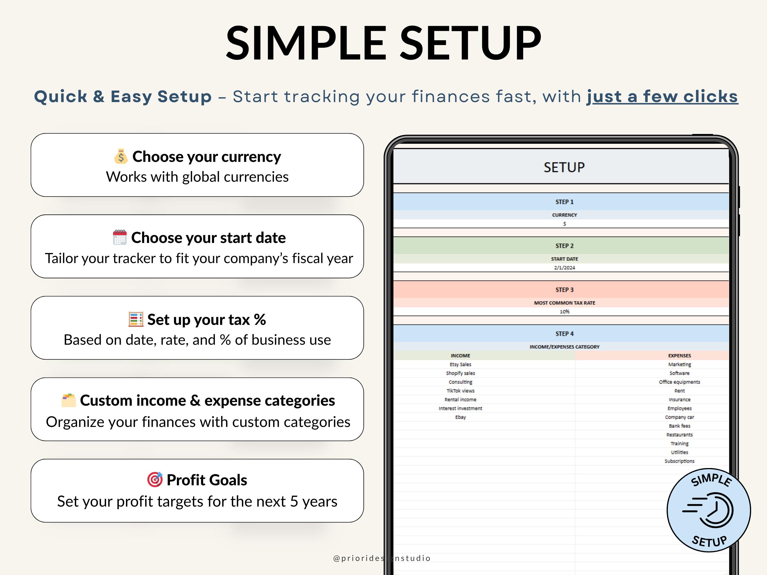 Bookkeeping Template Spreadsheet Small Business Google Sheets Income ...