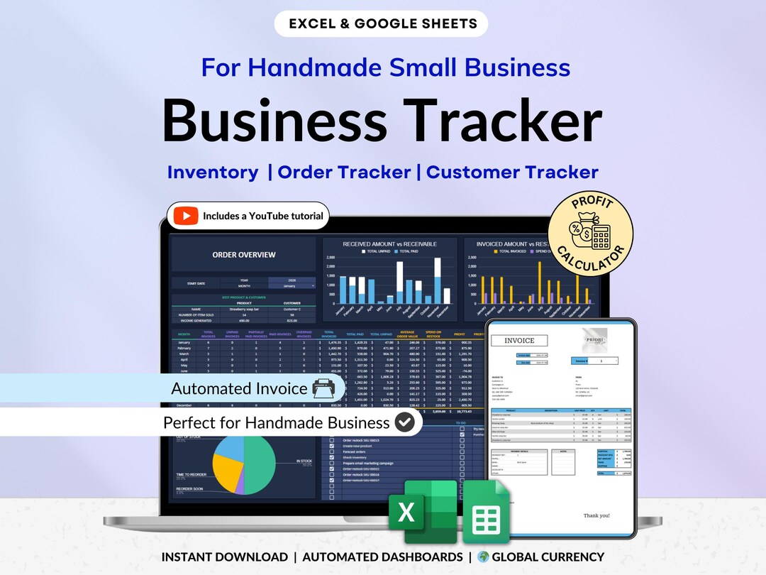 Small Business Tracker Spreadsheet Google Sheets Inventory Tracker ...