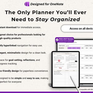 onenote digital planner for work 2026 hyperlinked weekly planner template onenote project management planner dated digital planner for professionals onenote calendar template business planner one note productivity planner 2026 onenote planner for organization