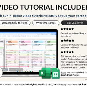 Weekly planner spreadsheet for Excel and Google Sheets to plan your week, organize tasks, track habits, and manage your schedule. Includes weekly time blocking, daily task tracker, to-do list, and productivity planner to stay focused and organized. Perfect for ADHD routines, planning deadlines, building habits, and creating productive weekly schedules in an easy editable planner template.