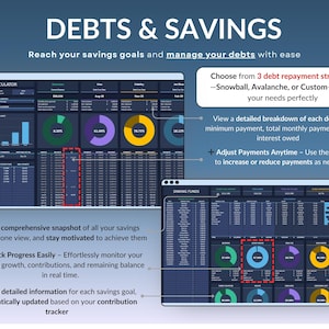Ultimate Family & Couple Budget Spreadsheet for Google Sheets & Excel n Dark Mode. Track household expenses, recurring & variable transactions, bills, debts, and income. Includes dashboards, monthly tabs, wealth tools like 50/30/20, sinking funds, net worth, investments, and no-spending challenge. Perfect for managing family finances, kids’ costs, and planning monthly and yearly budgets.