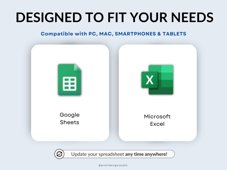 Digital Pricing Calculator template for Google Sheets and Excel. Track product costs, material inventory, and calculate prices automatically. Includes price list, simple setup, and automated calculations to help small business owners and creators set profitable prices and manage their pricing efficiently.