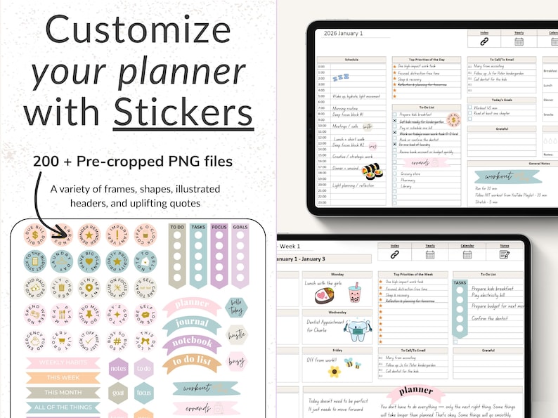 OneNote Planner 2026 2027 Digital OneNote Templates Hyperlinked Planner Daily Weekly Planner Organization Planner Professional OneNote 2026 2027