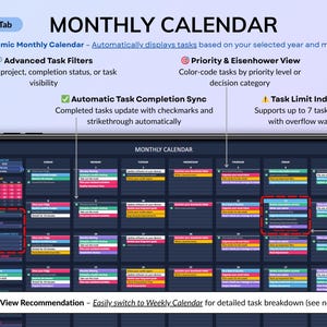 Dark mode project and task management spreadsheet for Google Sheets and Excel, featuring a Gantt chart, Kanban board, task scheduler, and smart filters. Easily manage multiple projects with recurring and one-time tasks, automated dashboards, and monthly and weekly calendar views. Includes a decision matrix, structured task tracking system, and built-in productivity planner. A powerful yet easy-to-use project management template designed to keep you organized and maximize productivity.