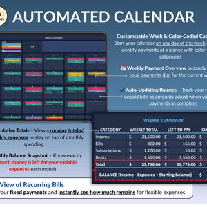 Ultimate Family & Couple Budget Spreadsheet for Google Sheets & Excel n Dark Mode. Track household expenses, recurring & variable transactions, bills, debts, and income. Includes dashboards, monthly tabs, wealth tools like 50/30/20, sinking funds, net worth, investments, and no-spending challenge. Perfect for managing family finances, kids’ costs, and planning monthly and yearly budgets.