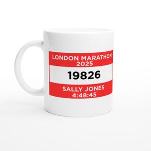 Personalized Red Run Bib: Custom Race Number, Motivational Running Gift