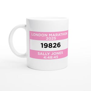Personalized Pink Run Bib: Custom Race Number, Motivational Fitness Gift