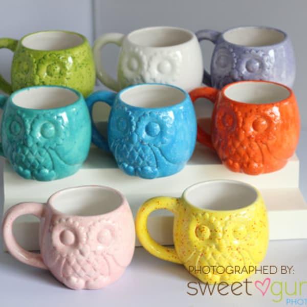Owl Mug | Ceramic Coffee Cup | other colors available | Owl Mug | Handmade and Hand Painted Ceramic from my Charleston, SC Studio