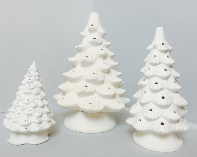 DIY Ceramic Christmas Tree Kit Vintage Kids Painting DIY Etsy