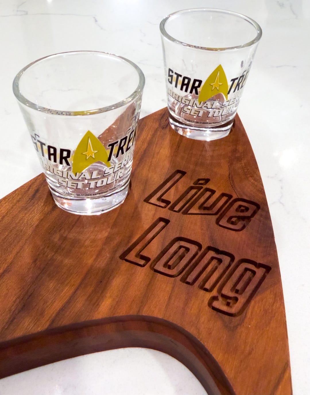 Star Trek Live Long Bourbon and Whiskey Flight Board (shot