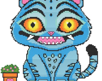 Kreuzstich-Muster - Derpy Tiger Kpop Dämonenjäger