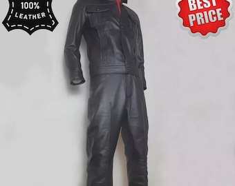 Traje de piel de cordero negra de Elvis Presley para el especial de regreso de 1968 (Disfraz de cosplay)