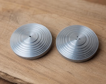 Avedis Baghsarian Satellite Salt & Pepper Shakers Anodized Aluminum Modernist