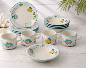 Vintage Studio Nova Barrier Reef Y2310 12 Pc Dinnerware Set Service for 4