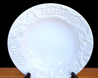 6 Vintage FAPOR Portugal Embossed Ravioli Pasta Bowls