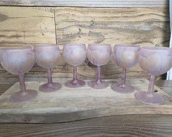 Nouveau Art Glass Rueven Set of Five Tumblers - Etsy display picture 1