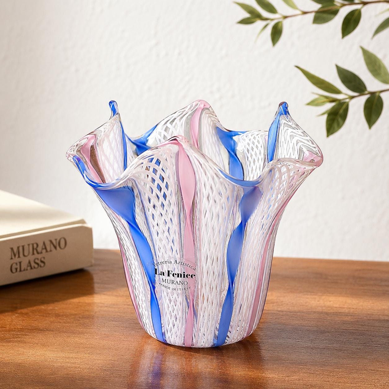 Pink Murano Glass Vase - Etsy