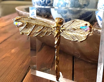 Acrylic Block Handmade dragonfly