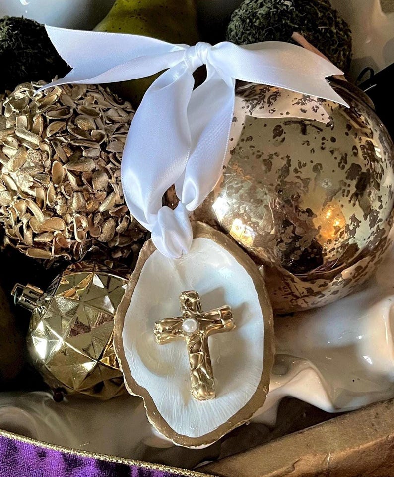 Bestselling handmade oyster gold cross