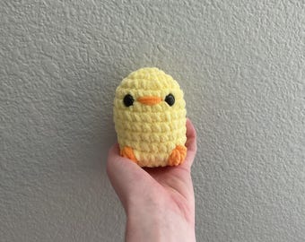 Handmade Yellow Crochet Baby Chick Amigurumi