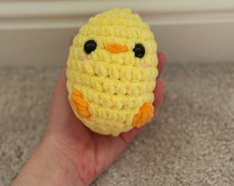 Handmade Yellow Crochet Baby Chick Amigurumi