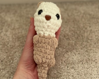 Handmade Amigurumi Baby Sea Otter Crochet