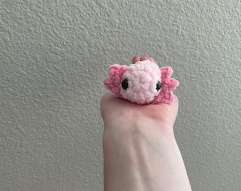Handmade Pink Crochet Baby Axolotl Amigurumi