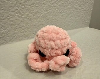 Handmade Pink Crochet Baby Octopus Amigurumi
